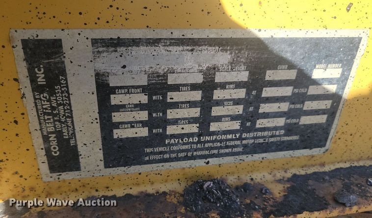 image for item JG9779 1996 Corn Belt Mfg.  bottom dump trailer