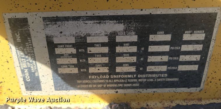 image for item JG9779 1996 Corn Belt Mfg.  bottom dump trailer