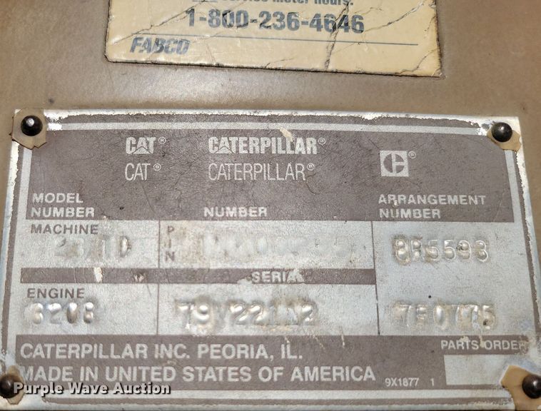 image for item JW9566 1991 Caterpillar 231D LC  excavator