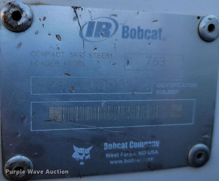 image for item JW9567 2002 Bobcat 763  skid steer loader