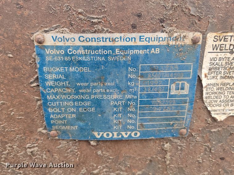 image for item JW9572 2012 Volvo L150G  wheel loader