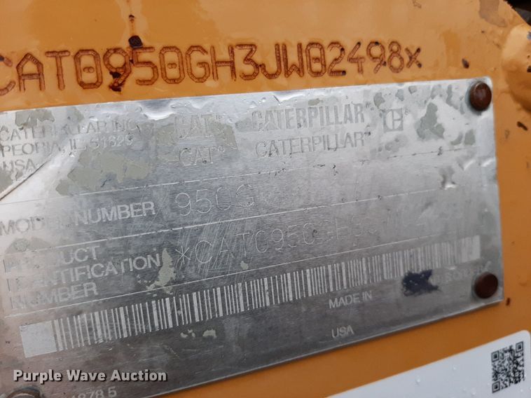 image for item KD9086 2002 Caterpillar 950G  wheel loader