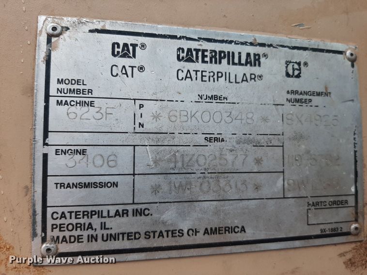 image for item KD9087 1996 Caterpillar 623F  elevating scraper
