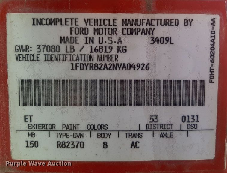 image for item KD9095 1992 Ford LN8000  dump truck