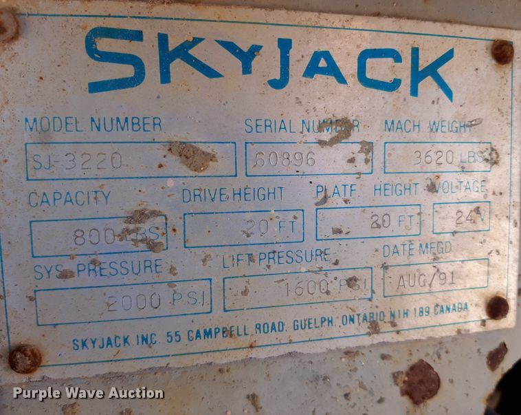 image for item KD9153 Skyjack 3220  scissor lift