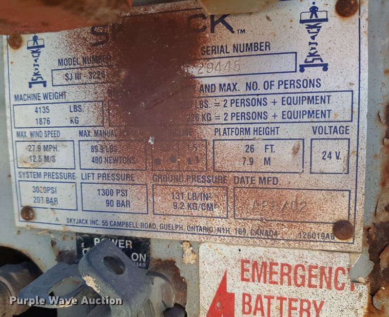 image for item KD9156 Skyjack 3226  scissor lift