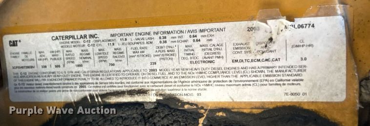 image for item KH9550 2004 International 7600  dump truck