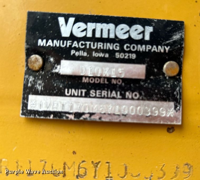 image for item KH9564 2000 Vermeer Navigator D10x15  directional boring unit