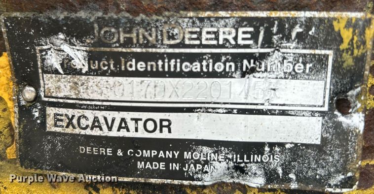image for item KH9570 2007 John Deere 17D  mini excavator