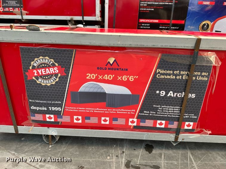 image for item KT9134 Gold Mountain C2040  shipping container canopy