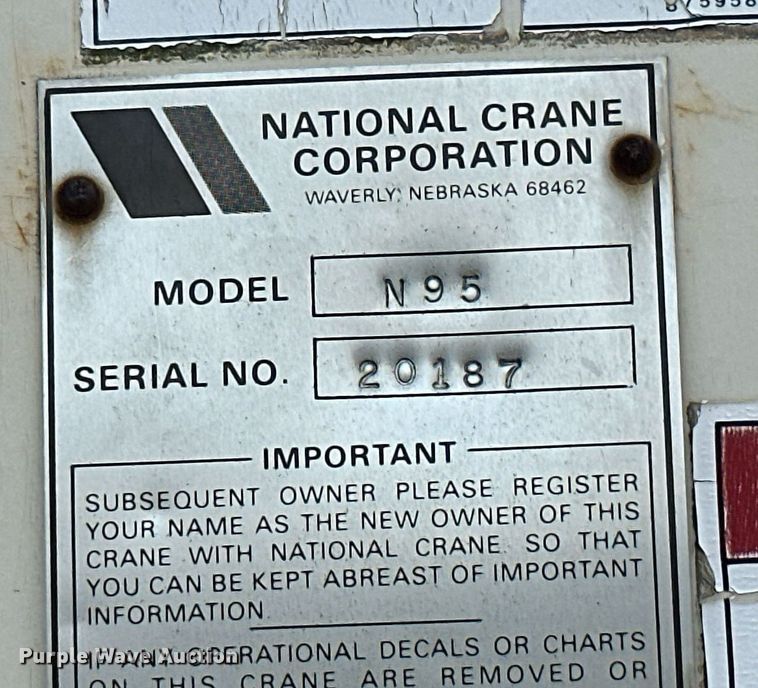 image for item KT9248 National N95  knuckle boom crane