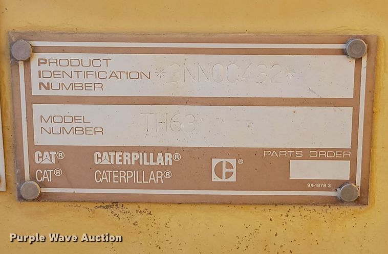 image for item KU9099 1995 Caterpillar TH63  telehandler