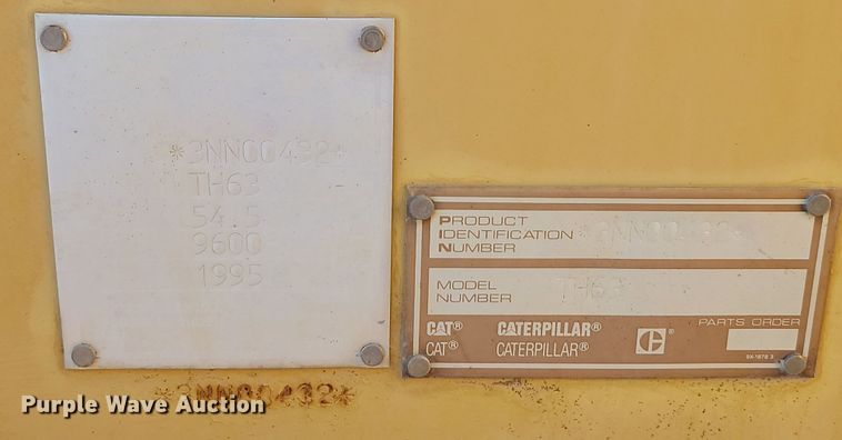 image for item KU9099 1995 Caterpillar TH63  telehandler
