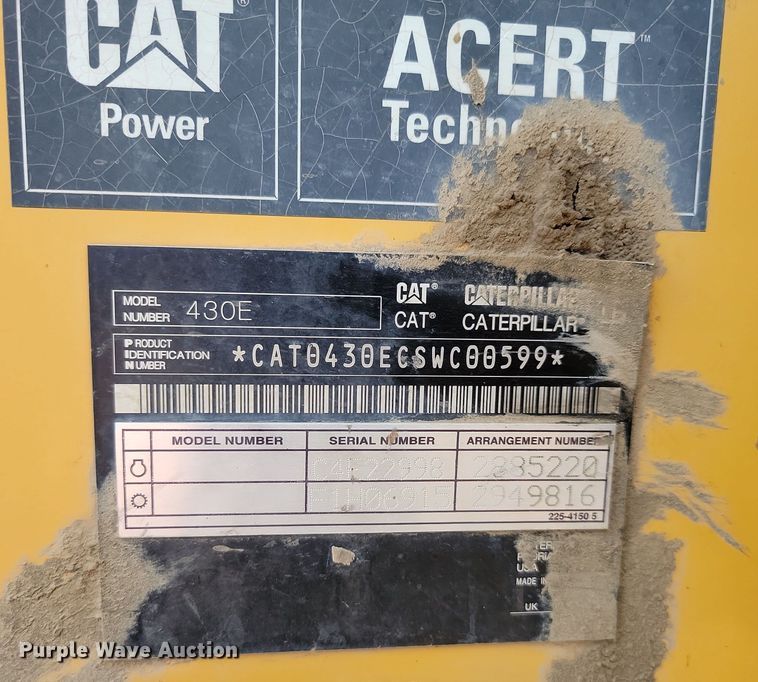 image for item KU9105 2012 Caterpillar 430E  backhoe