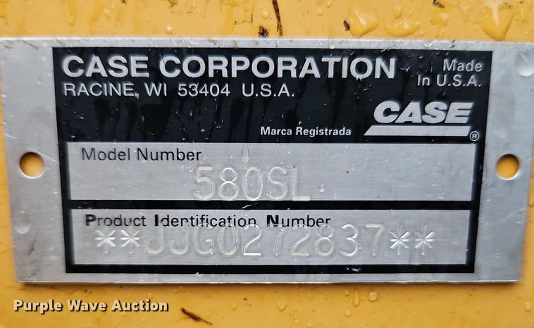 image for item LB9550 1999 Case 580 Super L Series II  backhoe