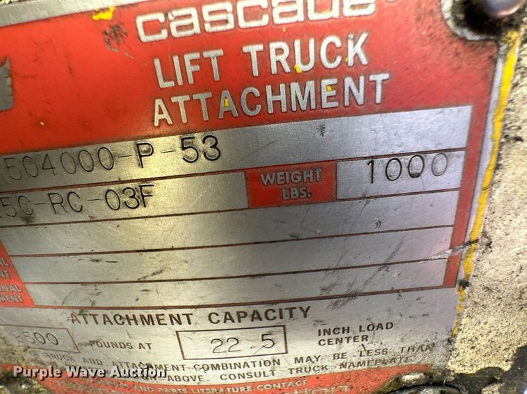 image for item LG9059 Cascade 25C-RC-03F  forklift clamp