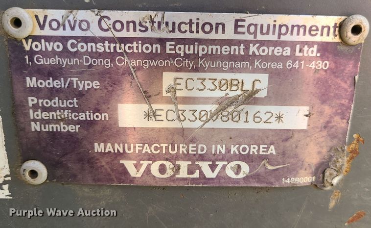 image for item LJ9297 2006 Volvo EC330BLC  excavator
