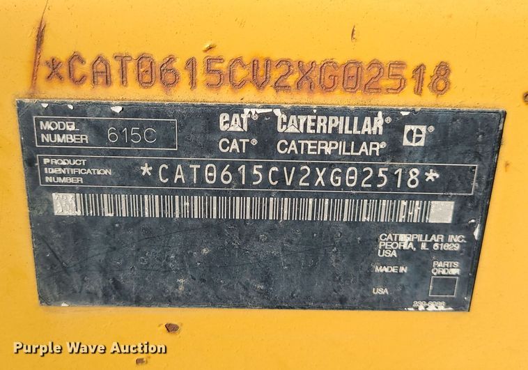 image for item LJ9300 2006 Caterpillar 615C Series II  elevating scraper