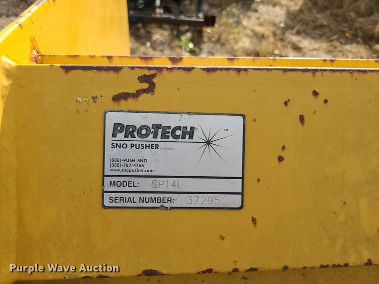 image for item LJ9303 Protech  168" W skid steer snow pusher