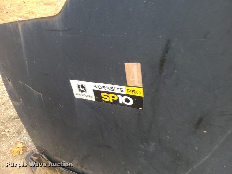 image for item LJ9307 John Deere SP10  skid steer snow pusher