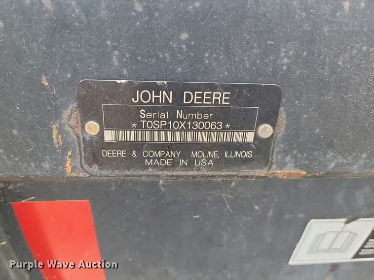 image for item LJ9307 John Deere SP10  skid steer snow pusher