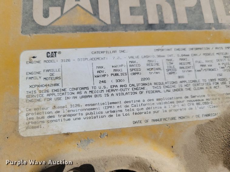 image for item LO9825 1999 Chevrolet C6500  dump truck