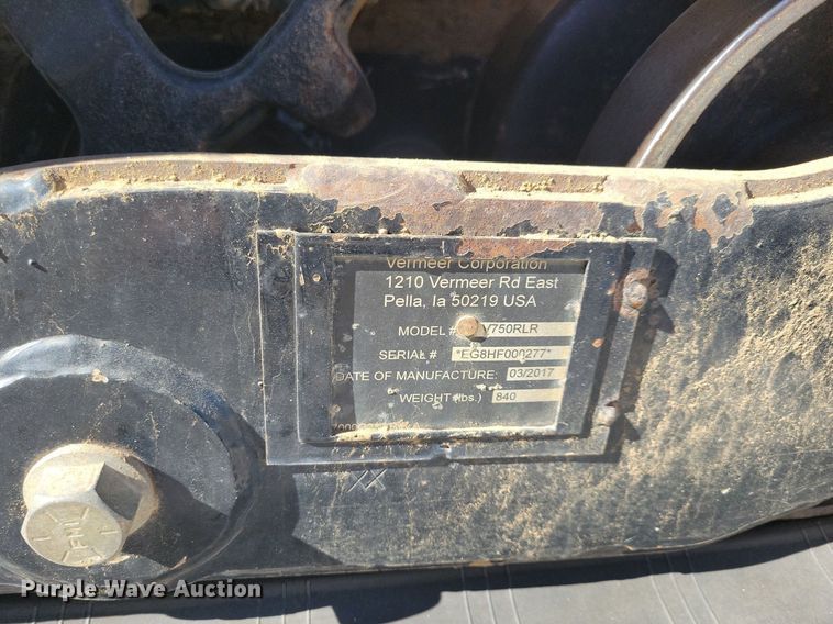 image for item LO9827 2017 Vermeer RTX750  trencher