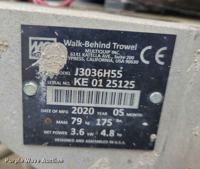 image for item LO9925 2020 Multiquip Whiteman  power trowel