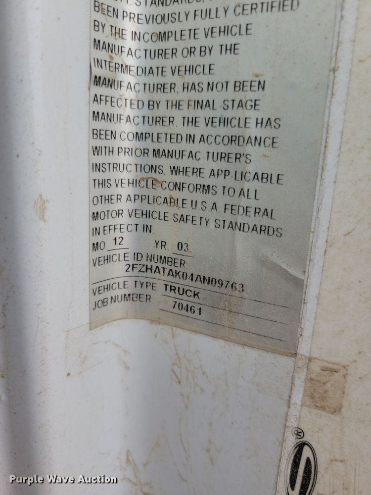 image for item LO9940 2004 Sterling LT7500  crane truck