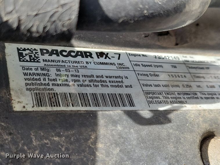 image for item LO9947 2014 Kenworth T370  truck cab and chassis