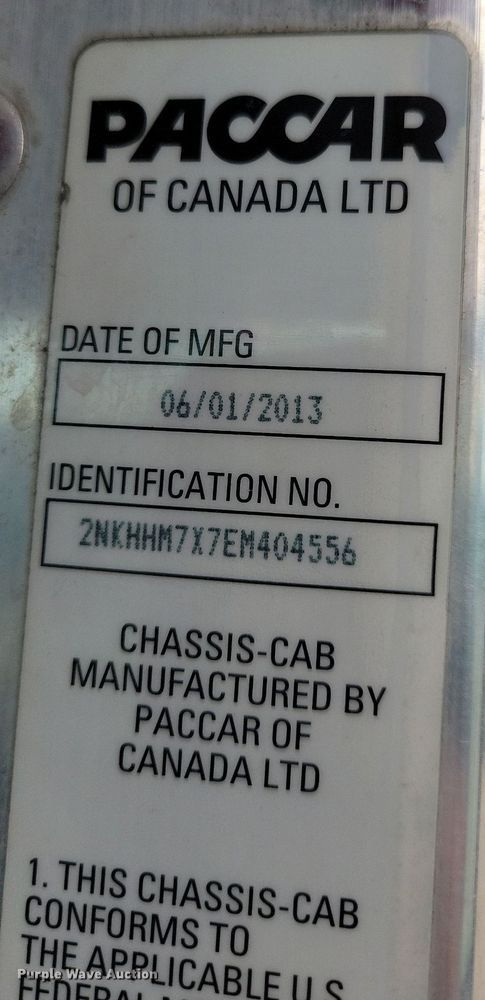 image for item LO9948 2014 Kenworth T370  truck cab and chassis