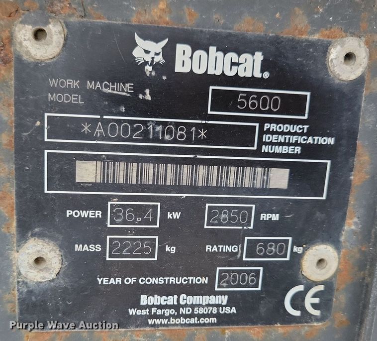 image for item LO9958 2006 Bobcat Toolcat 5600  utility vehicle