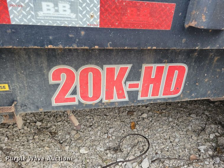 image for item LO9960 2021 B-B Trailers TBCT2220ET-10K  tilt deck equipment trailer