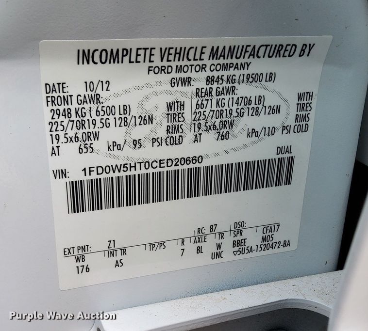 image for item LV9060 2012 Ford F550 Super Duty  Crew Cab utility / service truck