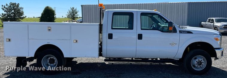 image for item LV9108 2014 Ford F350  Crew Cab utility bed pickup truck