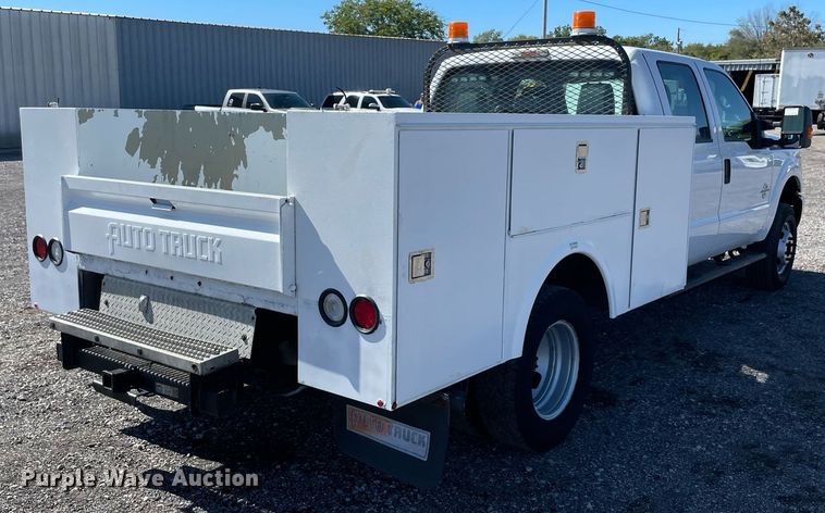 image for item LV9108 2014 Ford F350  Crew Cab utility bed pickup truck