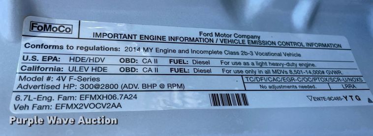 image for item LV9108 2014 Ford F350  Crew Cab utility bed pickup truck