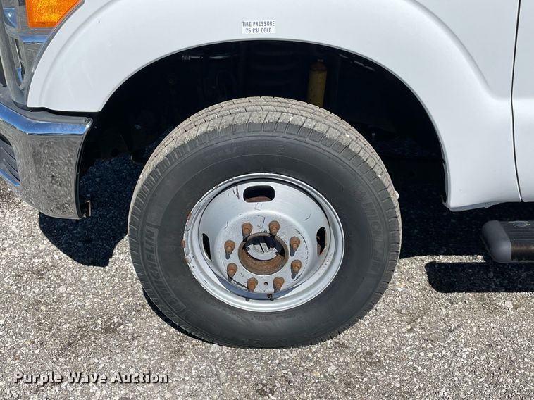 image for item LV9108 2014 Ford F350  Crew Cab utility bed pickup truck