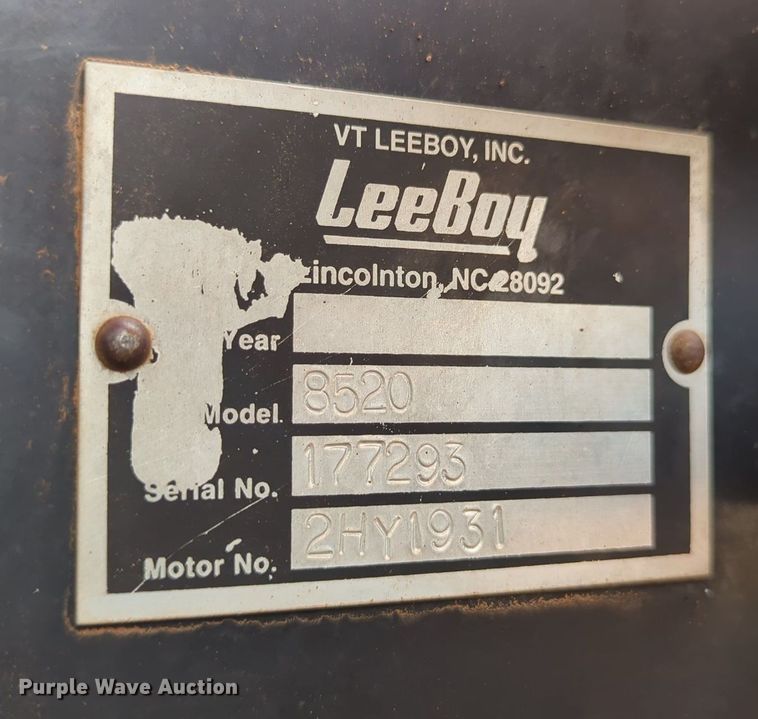 image for item LY9437 2018 Lee Boy 8520  paver