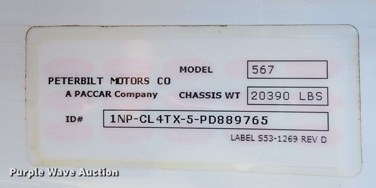 image for item MJ9480 2023 Peterbilt 567  dump truck