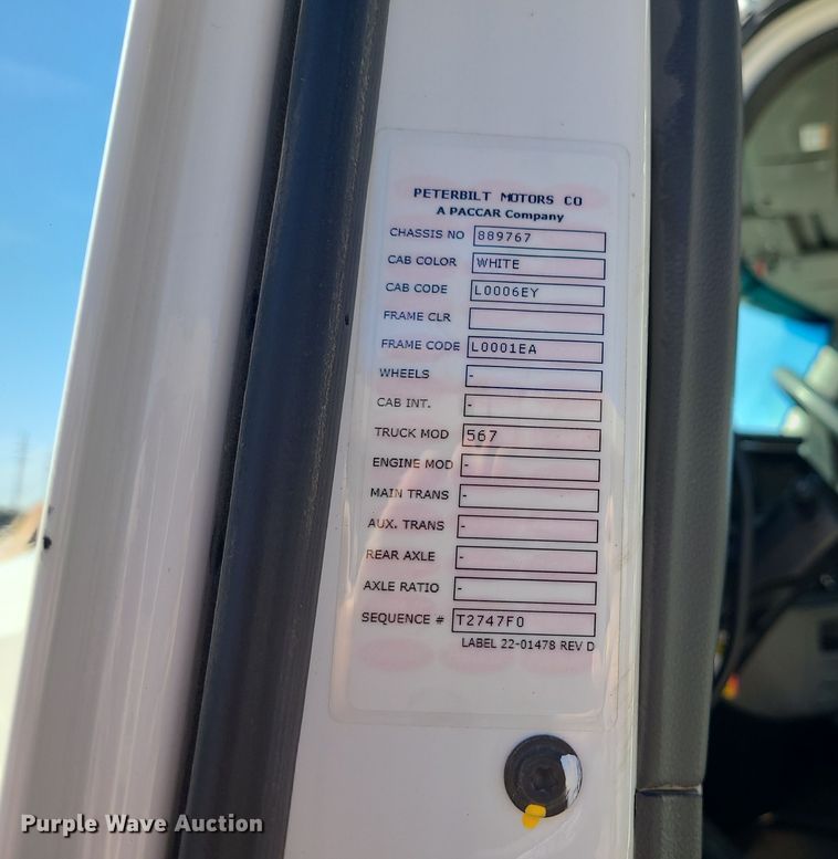 image for item MJ9502 2023 Peterbilt 567  dump truck