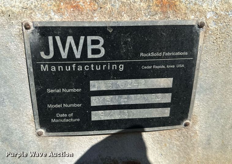 image for item MQ9496 2013 JWB 4YSM36X80  stacking conveyor