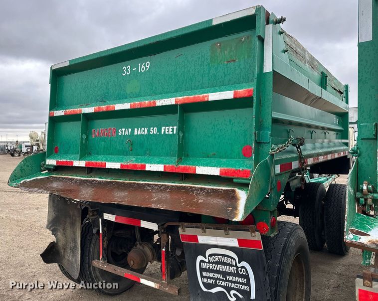 image for item MQ9511 1986 Lode Master GT 13  end dump pup trailer