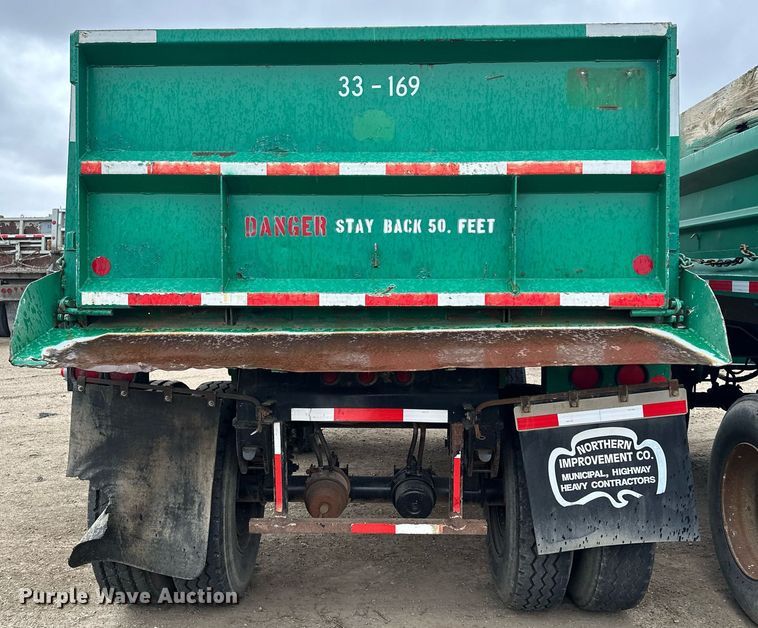 image for item MQ9511 1986 Lode Master GT 13  end dump pup trailer