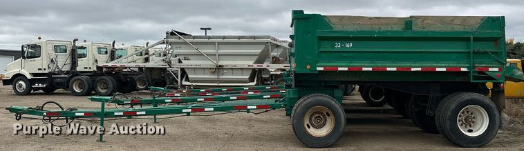 image for item MQ9511 1986 Lode Master GT 13  end dump pup trailer