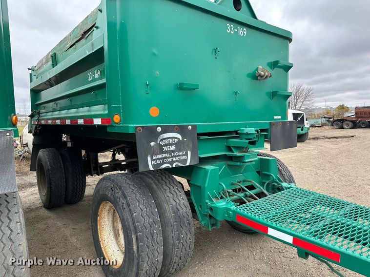 image for item MQ9511 1986 Lode Master GT 13  end dump pup trailer