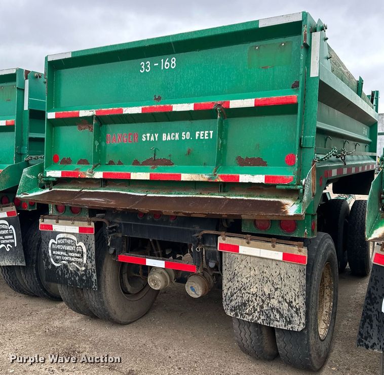 image for item MQ9512 1986 Lode Master G13  end dump pup trailer