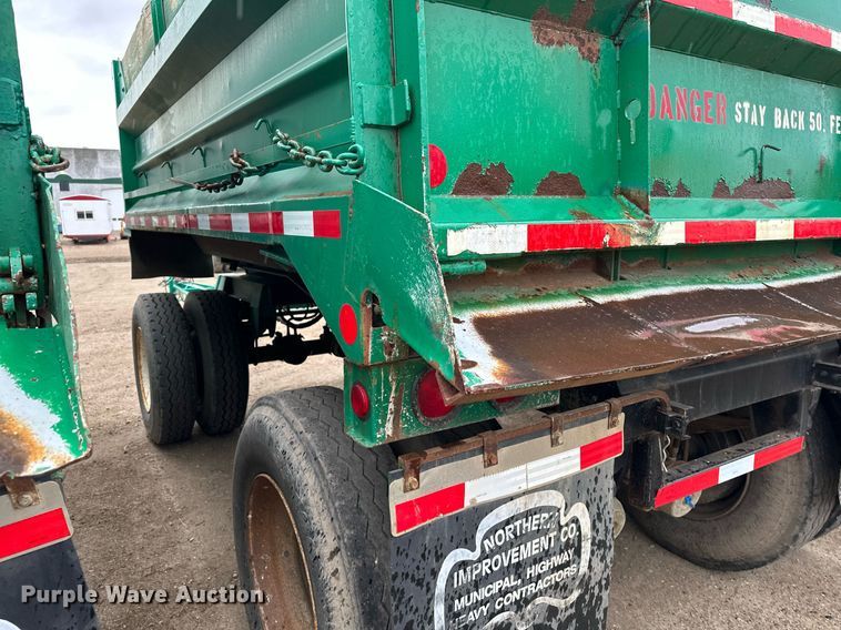 image for item MQ9512 1986 Lode Master G13  end dump pup trailer