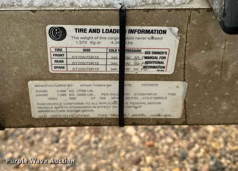 image for item MQ9527 2012 InTech  fiber optic trailer