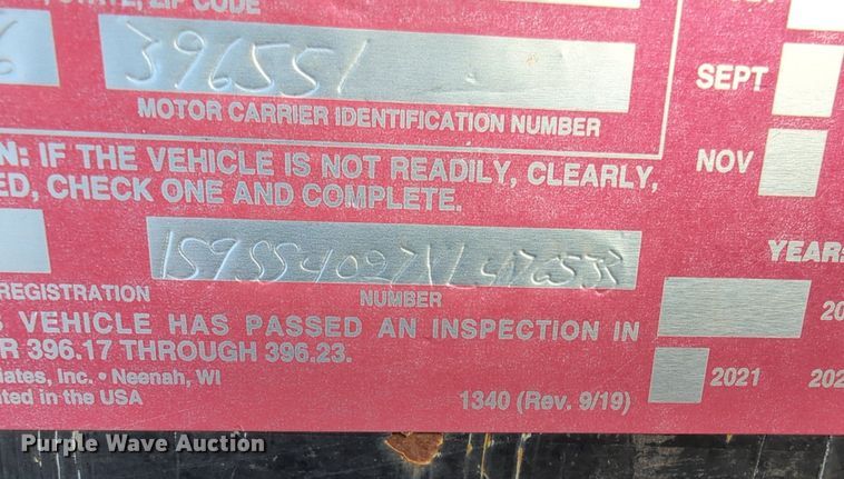 image for item MX9471 1999 Smithco  side dump trailer